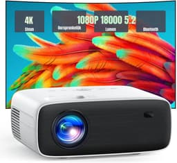 SCH® Draagbare beamer - Beamer - Projector - Mini Beamer - Wit - 22cm x 17cm x 9cm — thumbnail 1