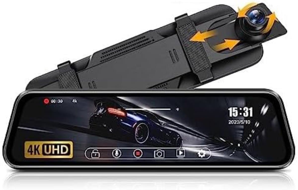 Dashcam voor auto voor en achter – Dual dashcam – Voor- en achtercamera – Autocamera – Full HD dashcam – Dashcam met nachtzicht – Dashcam met bewegingssensor – Groothoeklens – Parkeermodus – Loop recording – Dashcam met SD-kaart — afbeelding 1