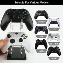 Bureauhouder voor Gaming Accessoires - 2-laags Transparant - Headset houder - Gaming Headset — thumbnail 2