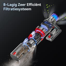 Draadloze Steelstofzuiger - 58KPa 600W Vermogen - 75 Minuten Werkduur - Oplaadbare Afneembare Accu - Geschikt voor Huisdierharen - Tapijt, Auto en Vloer Reiniging - Staande Stofzuiger - Ultrakrachtige Zuigkracht — thumbnail 3