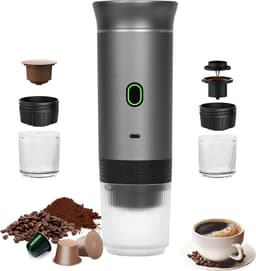 Draagbaar 3-in-1 Koffiezetapparaat - Elektrische Espresso Machine voor Reizen en Kamperen — thumbnail 1