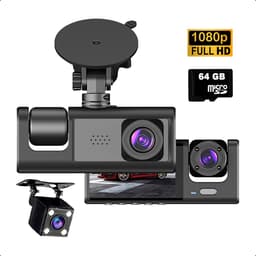 Tech Essentials S1 Dashcam - 720P - SD Kaart 64GB - Met Achteruitrijcamera - USB-C - Voor Auto Camera - Voor En Achter - Nachtzicht — thumbnail 1