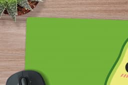 Muismat XXL 100x50 cm - Bureau onderlegger - Bureau mat Avocado - Groen - Speels - Bureaumat - Gaming mousepad xl - Bureaulegger groot - Computer deskmat — thumbnail 2
