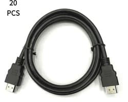 HDMI-kabels 6,5 ft (ongeveer 2 meter) 20-pack, 4K HDMI-tv-kabel multipack, afgeschermde HDMI 2.0 CL3-geclassificeerde kabel voor smartdisplays met streaming-tv, 4K, 1080P@144Hz, ARC en CL3- Geschikt voor laptops, monitoren, PS5, PS4, Xbox, soundbar