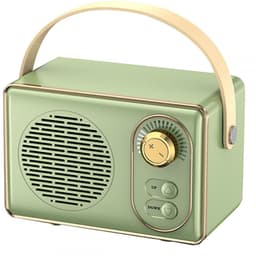 JeiibrZui Retro Bluetooth-Luidspreker - Draagbare Draadloze Stereoluidspreker - Krachtig Geluid 10m Bereik - 1 Stuk - Buitengebruik Groen — thumbnail 1