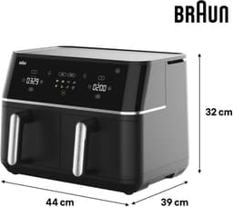 Braun TwinCook 5 TD5030IBK - Dubbele Airfryer - 10 L - 2x5L Vaatwasbestendige Lades - 2400 W — thumbnail 6