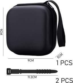 Allecto plus - Zwarte opbergdoos met kabelorganizers - Hoofdtelefoon en datakabeltas - Voor winkelen, reizen en outdoor-activiteiten — thumbnail 2