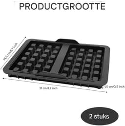 EXCITAT Siliconen wafelijzer - 2-pack - Geschikt voor Ninja Air Fryer wafelliners - Geschikt voor Ninja Air Fryer accessoires - Geschikt voor Ninja AF400EU, AF451EU en AF500EU — thumbnail 6