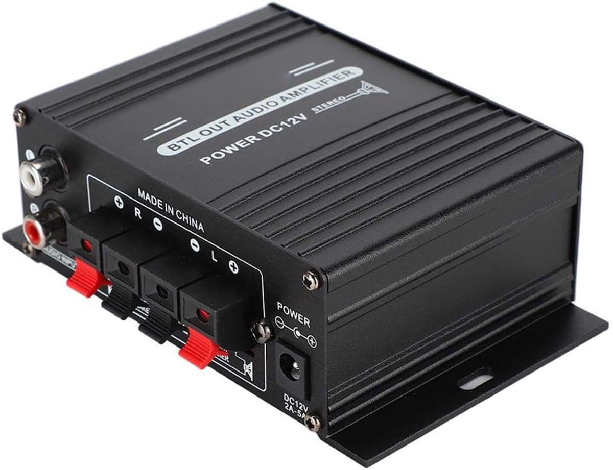 Mini Eindversterker 40W - Draagbare Audioversterker met FM Radio en Aluminium Behuizing — afbeelding 1