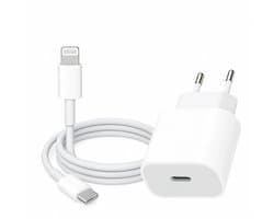 Snellader - 20W USB-C met 2M Geschikt voor Lightning Kabel - Wit