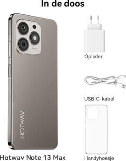 HOTWAV Note 13 Max mobiele telefoon senioren - Smartphone - 256GB - Goud - mobiele telefoon zonder abonnement - 2 jaar garantie - Met Transparante Hoes - 4G Dual SIM — thumbnail 4