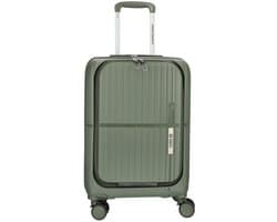 Enrico Benetti Tokyo Handbagage Laptop Business Koffer - 55 cm - 38,5 liter - TSA Slot - Olijfgroen