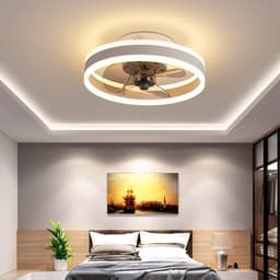 Omkeerbare plafondlamp met ventilator en afstandsbediening - Dimbaar licht en 6 snelheden - Modern design voor slaapkamer en woonkamer - Ø40 cm, 30W — thumbnail 2