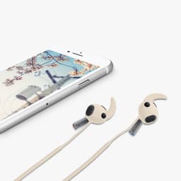 kwmobile Strap Compatible with Samsung Galaxy Buds 3 Pro - Silicone Cord Holder for Wireless Earphones - Beige — thumbnail 4