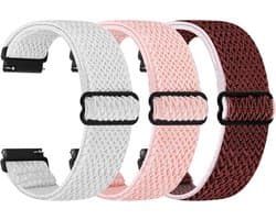 Horlogebandje - 3 Stuks - Horlogeband - horlogebandje 20mm - Verstelbare - Horlogeband - Vervangende riem voor mannen en vrouwen - Smartwatch banden - Makkelijk Zelf te Verwisselen