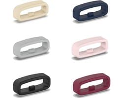 6x Horloge band lusje - Veiligheidsringhouder - Antislip siliconen ring - Geschikt voor 20mm Smartwatch Strap (Universal) lus bandje
