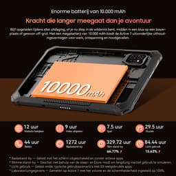 Blackview Active 7 - Tablet - 24GB RAM - 128GB ROM - Dual 4G SIM - 11 inch - 10000mAh - Octa Core - Android 15 Bluetooth 5.0 - NFC - OTG - Zwart — thumbnail 10