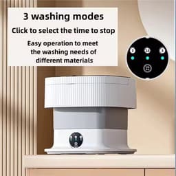 10L Grote Grensoverschrijdende Opvouwbare Wasmachine met Groot Ondergoed, Sokken, Babykleding en Kleine Mini Wasmachine (Grijs) — thumbnail 2