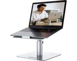 Lukana Laptop Standaard Verstelbaar – Ergonomisch - 360° Draaibaar – Laptop Verhoger voor Bureau, Thuiswerken & Kantoor – Stabiele en Opvouwbare Laptop Houder – Geschikt voor MacBook, Dell, HP en Meer