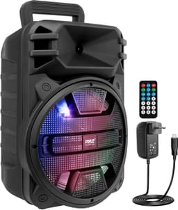 Pyle Bluetooth Luidspreker - Draagbare Speaker met Wielen - 800 Watt - Karaoke Luidspreker met DJ LED Verlichting - USB, FM, BT, Aux, Afstandsbediening, Mic-Ingangen - Ingebouwde Oplaadbare Batterij — thumbnail 1