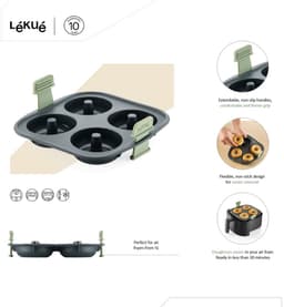 Lékué Airfryer Bakvorm 4 Donuts - Siliconen - Grey — thumbnail 3