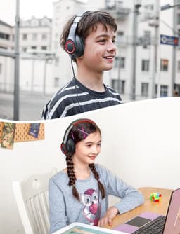 Koptelefoon kinderen met draad - Kinderkoptelefoon - Bedrade hoofdtelefoon - Veilig volume - School - Tablet - Laptop - Reizen - Muziek luisteren — thumbnail 5