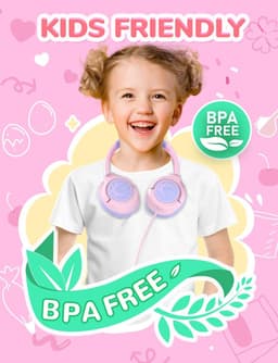 Koptelefoon kinderen met draad - Kinderkoptelefoon - Bedrade hoofdtelefoon - Veilig volume - School - Tablet - Laptop - Reizen - Muziek luisteren — thumbnail 2