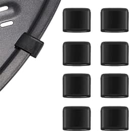 8-pack - Siliconen dop beschermhoezen - Geschikt voor Airfryer accessoires - Bakmatten - Zwart — thumbnail 5