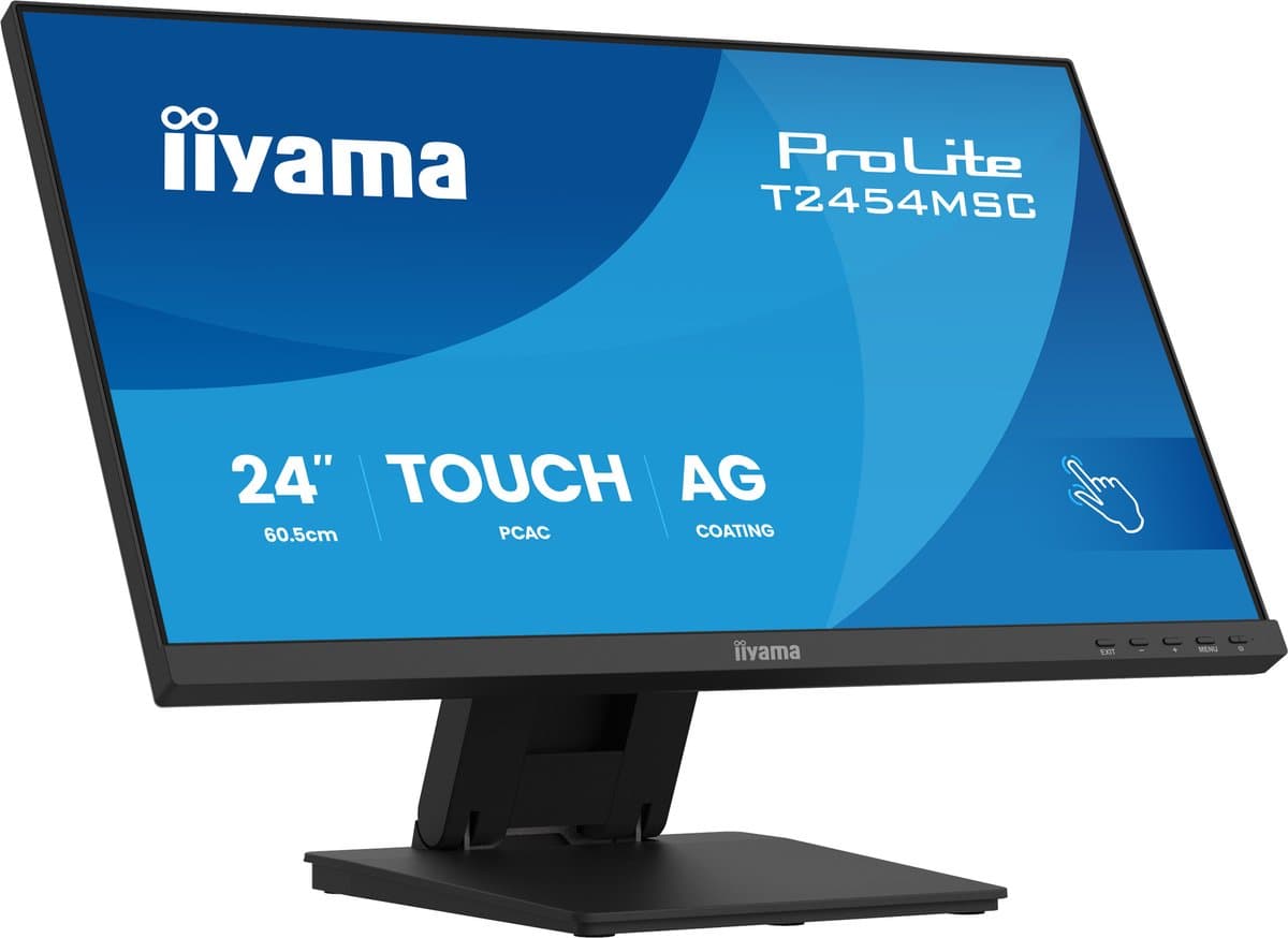 iiyama ProLite T2454MSC-B3AG computer monitor 60,5 cm (23.8) 1920 x 1080 Pixels Full HD LED Touchscreen Multi-gebruiker Zwart — afbeelding 1