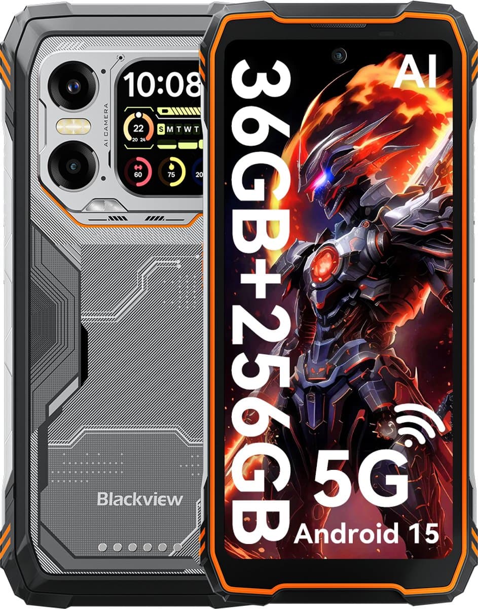 Blackview XPLORE 1 - Robuuste Smartphone - 5G - 36GB RAM - 256GB ROM - 20000mAh - 6.78 inch - Robuuste Telefoon - Nachtzicht - Android 15 - NFC - GPS - Oranje — afbeelding 1