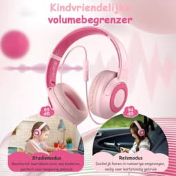 Koptelefoon kinderen met draad - Kinderkoptelefoon - Bedrade hoofdtelefoon - Veilig volume - School - Tablet - Laptop - Reizen - Muziek luisteren — thumbnail 2