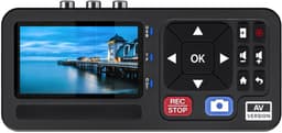 Delmark VHS naar Digitaal Converter – Mini HD Video Recorder – Video’s Digitaliseren naar MP4 – VHS Digitaliseren zonder Computer/TV – RCA/S-Video/3.5mm In – HDMI/3.5mm Uit – Met Afstandsbediening & Scherm — thumbnail 1