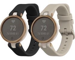 kwmobile horlogebandje geschikt voor Garmin Lily Sport polsband - Smartwatch bandje van TPU - Activity tracker horloge band in zwart / beige