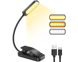 Oplaadbare Leeslamp met Verstelbare Helderheid - Ideaal voor Nachtkastje