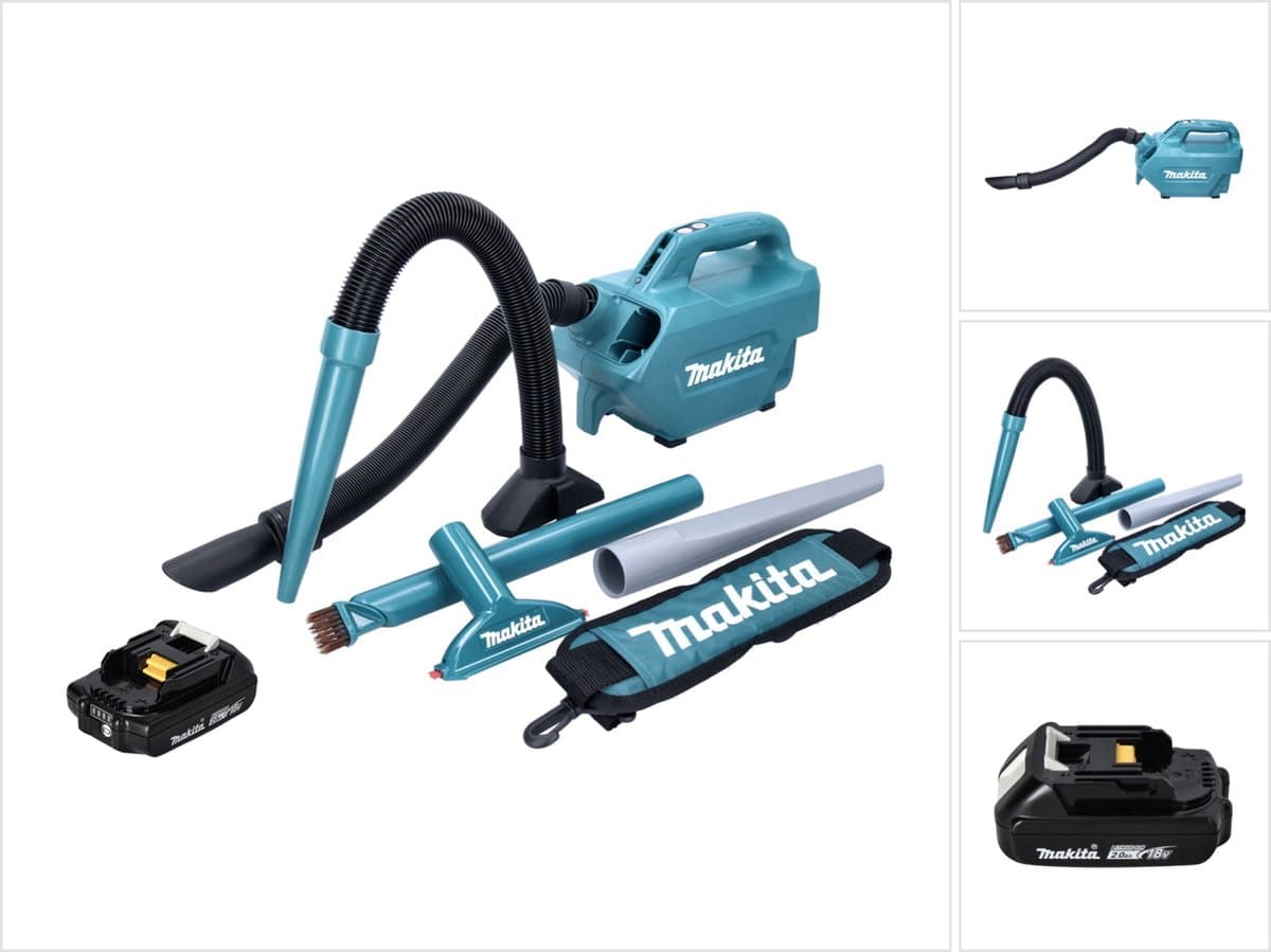 Makita DCL 184 A1 Snoerloze stofzuiger 18 V 54 mbar 0,5 l + 1x oplaadbare accu 2,0 Ah - zonder lader — afbeelding 1