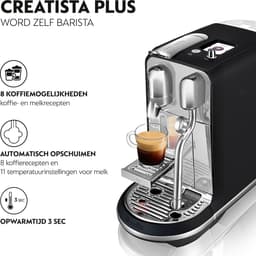 Sage the Creatista Plus Black Truffle SNE800BTR Nespresso Koffiecupmachine — thumbnail 4