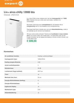 Liv+ - airco chilly - 12000 btu - WIT — thumbnail 2