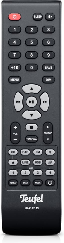 Teufel KOMBO 43 cd-receiver, bluetooth, met DAB+ FM-radio voor boekenplankspeakers - zwart — thumbnail 2