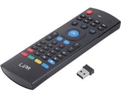 Lipa Mx 3 remote draadloze afstandsbediening - Draadloos toetsenbord - Draadloze muis - Air mouse - Pointer mouse - Mini toetsenbord voor Android tv box, pc en laptop - Geschikt voor Android, Windows en Apple - Afstandsbediening universeel via usb