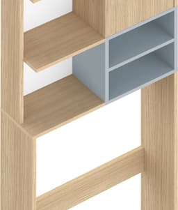 Wasmachinekast Kuba 4 legplanken, 1 draaideur-lichte eik/celadon grijs - Symbiosis - wasmachinekast_enkel - Bruin - Melamine; Spaanplaat — thumbnail 3