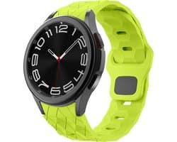 YONO Hexagon Bandje 20mm - Siliconen Smartwatch Bandje geschikt voor Samsung Galaxy Watch 7 6 5 4 - Garmin Vivoactive 6/5 - Mamba Groen