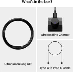 ULTRAHUMAN Ring AIR – Smart Ring | Geen maandabonnement | Bepaal eerst de juiste maat met de Sizing Kit | Slaaptracker - Hartslagmeter - Fitnesstracker – Aster Black – Size 11 — thumbnail 5