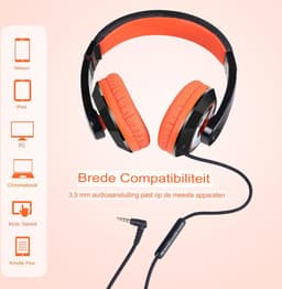 Velox Koptelefoon Kinderen Met Draad - Koptelefoon Kinderen Vanaf 2 Jaar — thumbnail 4