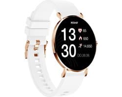 XCOAST Design Dames / Heren - Smartwatch - SIONA 2 - Polair Wit - Siliconen band