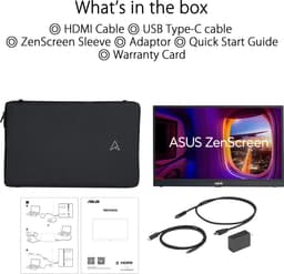ASUS Zenscreen MB16QHG - 2K IPS Portable Monitor - 120hz - USB-C - 100% DCI-P3 - HDMI - 16 Inch — thumbnail 3