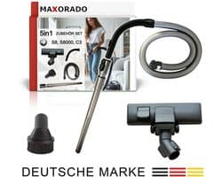 MAXORADO Stofzuiger Set 5-delig - Vloerzuigmond + telescopische buis + handgreep + 1,8m slang + meubelborstel - geschikt voor Miele, Complete C3, S8 Serie