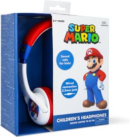 Super Mario - kinderkoptelefoon met volumebegrenzing - verstelbaar - comfortabel (wit/rood) — thumbnail 6
