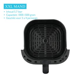 Wartmann Airfryer - 5,7L - PFAS-vrije - Keramische Mand - Met Ingebouwde Weegschaal - Duurzaam - Energiezuinig - Vaatwasserbestendige Mand - WM-2203 AF — thumbnail 4
