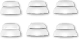 Ibley ComfortFit Siliconen double flange oortips voor Apple AirPods Pro (1e generatie) wit - Siliconen Earplug - Double flange design - S/M/L formaat - 3 paar - 3 maten — thumbnail 1