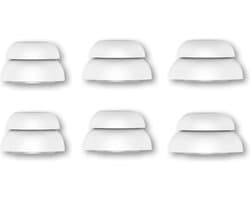 Ibley ComfortFit Siliconen double flange oortips voor Apple AirPods Pro (1e generatie) wit - Siliconen Earplug - Double flange design - S/M/L formaat - 3 paar - 3 maten